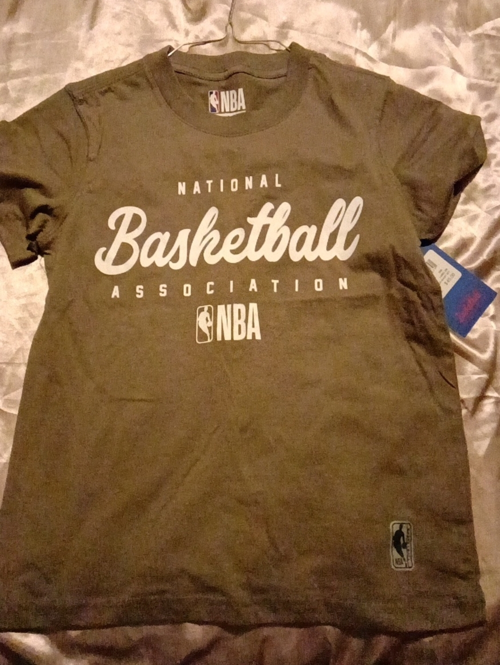 NBA Olive Green 'Basketball' Graphic Kids Tee